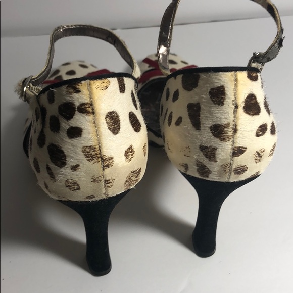 Cow Print Pony Hair Maryjane Heels - Picture 6 of 8